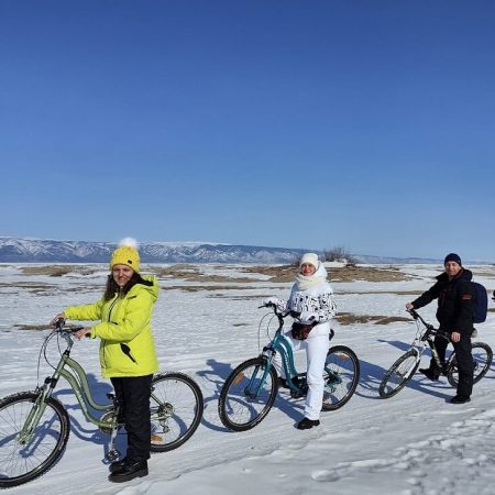 Тур на Байкал зимой на велосипедах
