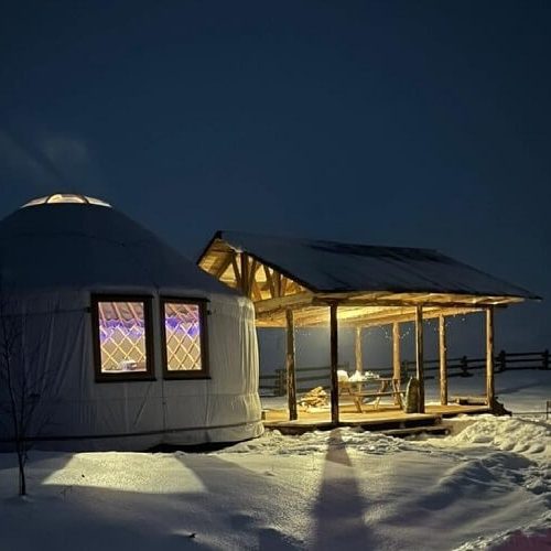 Поход в этнопарк Кочевник с ночевкой в юртах зимой